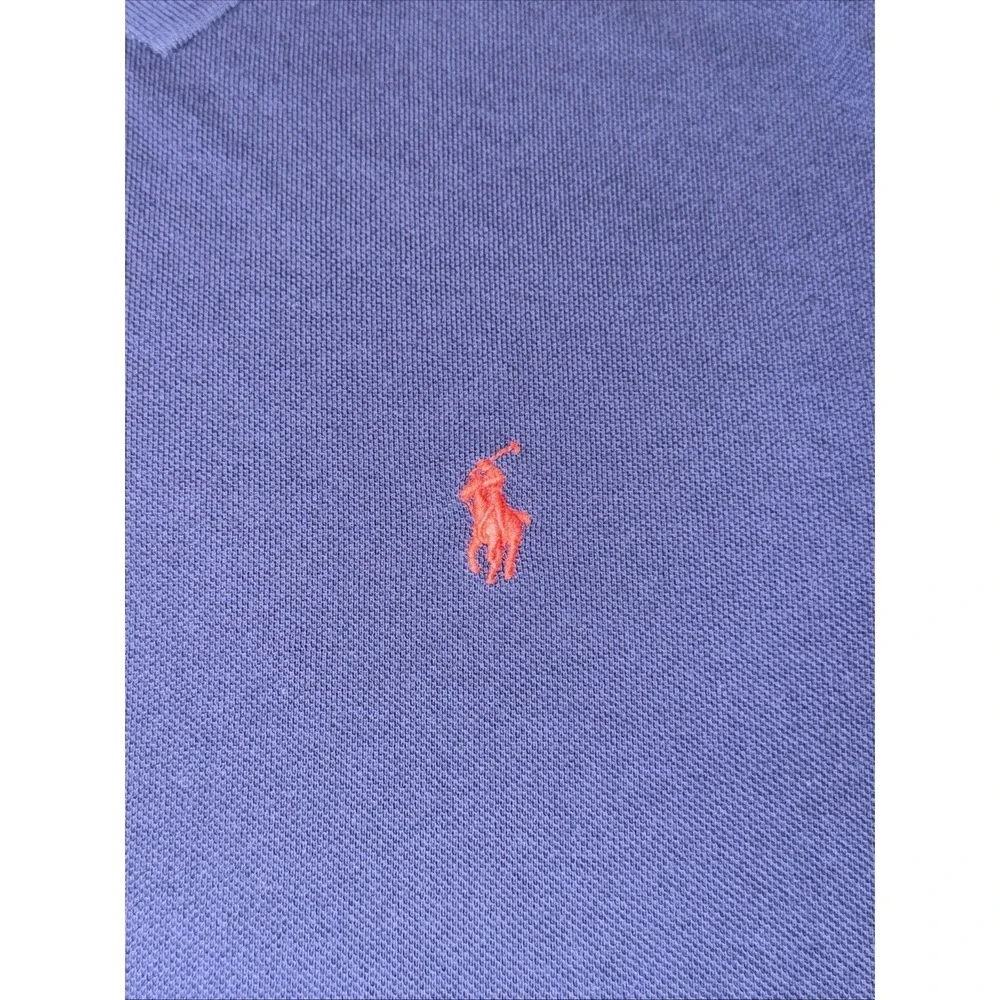 Polo Ralph Lauren Blue Short Sleeve Red Pony Custom Fit Mens Size Large